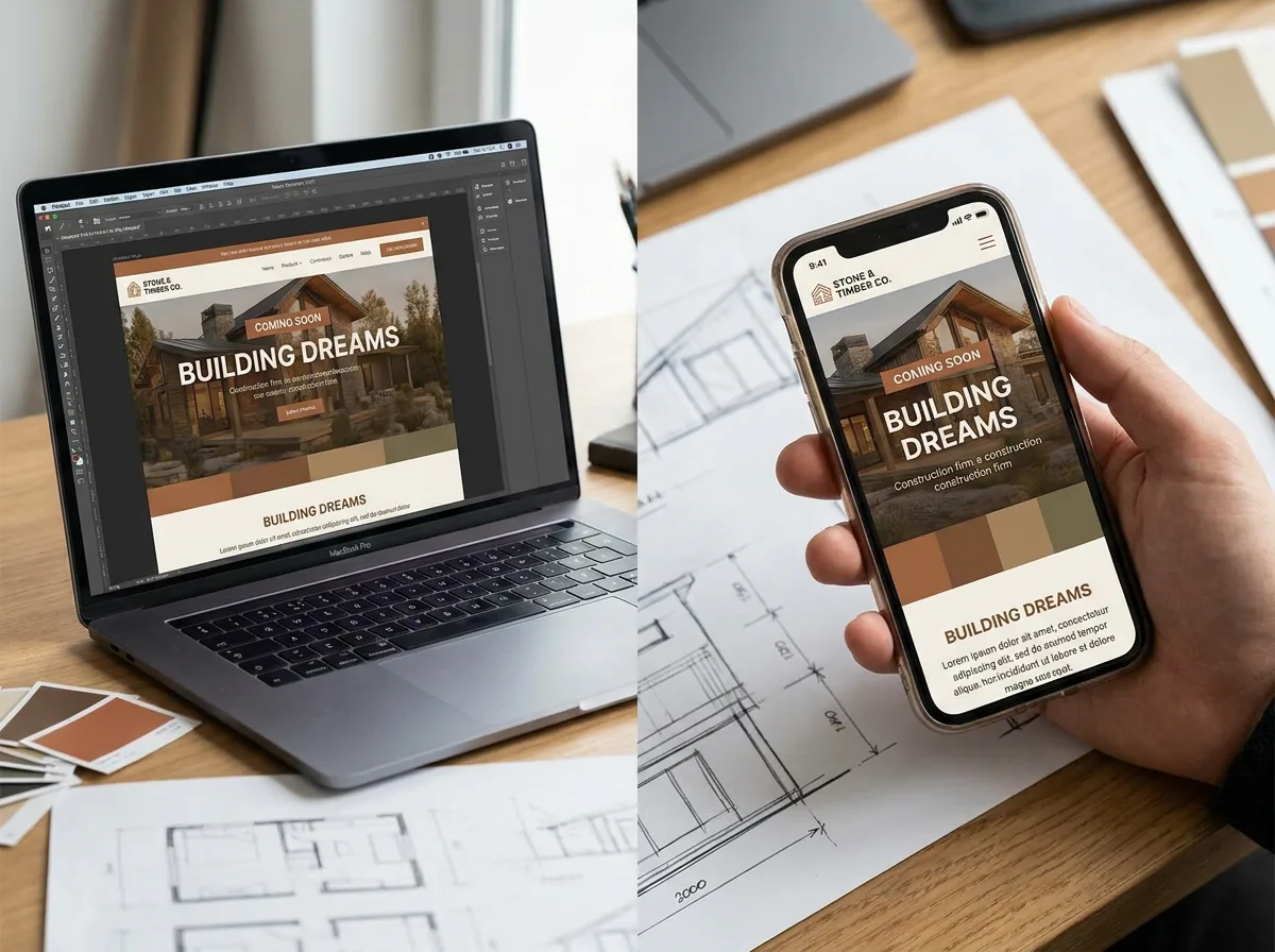 A booking website AICONIC built, shown on a laptop and phone